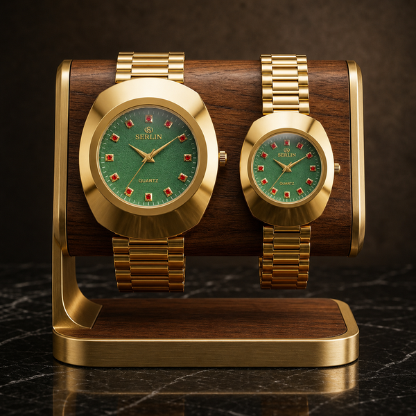 SERLIN Green Dial Couples Watch Set - product image 1