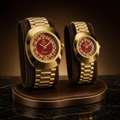 Red Dial Couples Watch Set