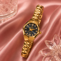 Gold Faceted Jewelry Watch