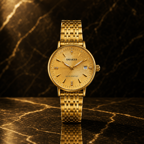 SMAKER Classic Gold Multilink Watch - product image 1