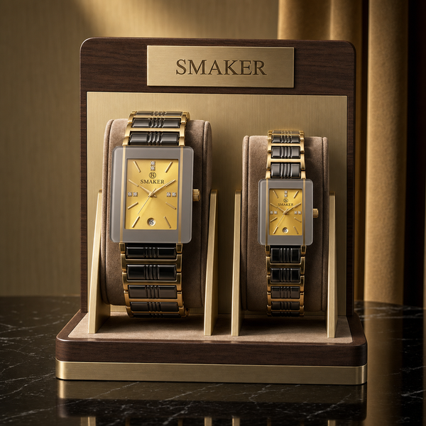 SMAKER Rectangular Couples Watch Collection - product image 2