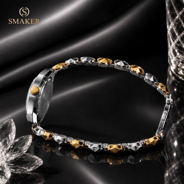 SMAKER Blue Two-Tone Faceted Jewelry Watch - product image 2